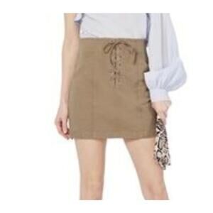 NWT Urban Outfitters Others Follow Khaki Lace Up Mini Skirt S